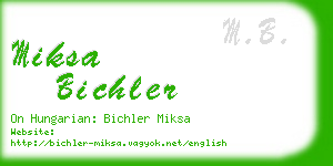 miksa bichler business card